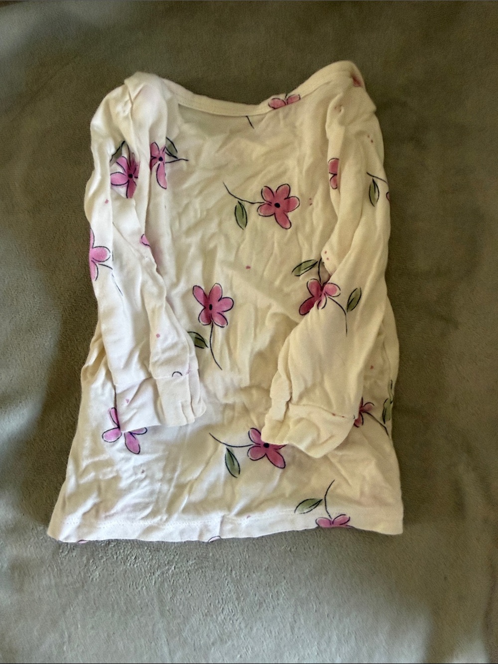 Carter's White outfit with Pink Floral Print - Picture 7 of 7